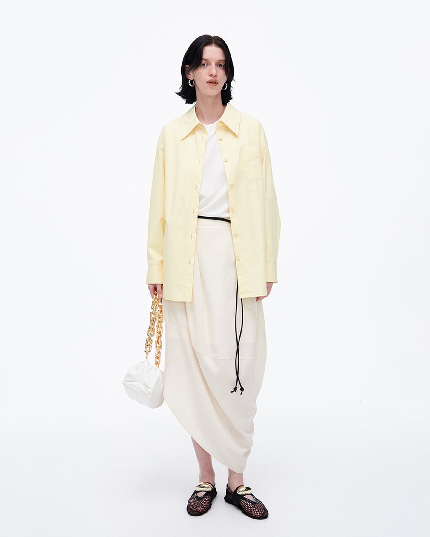 Lyocell Blend Asymmetric Bud Skirt
