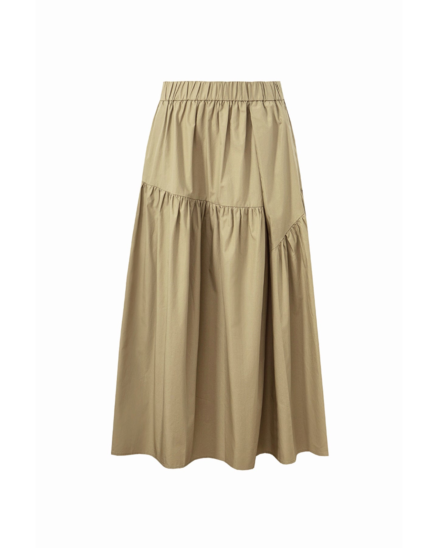 Casual Loose Cotton Khaki Skirt