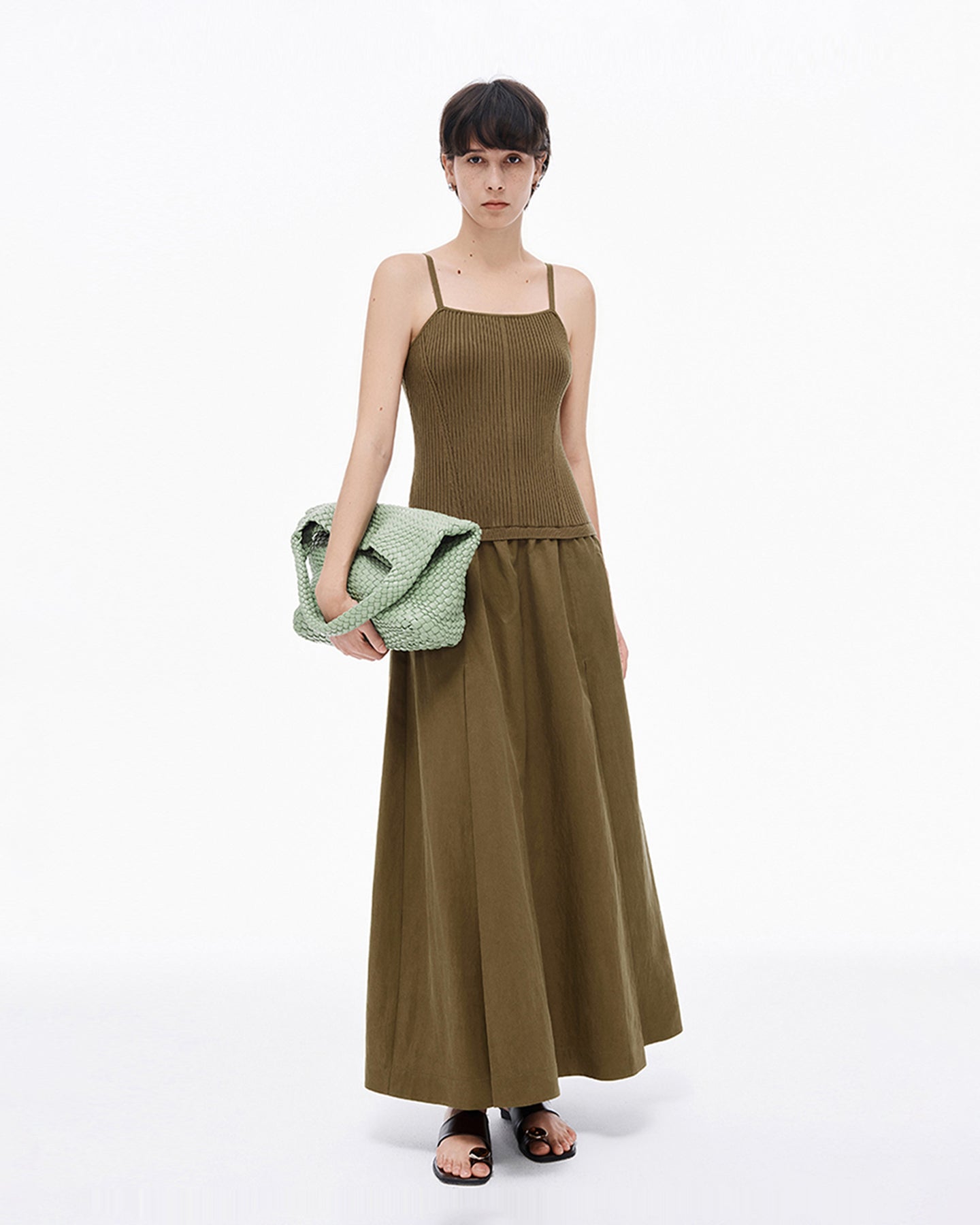 Lyocell Blended Suspender Skirt