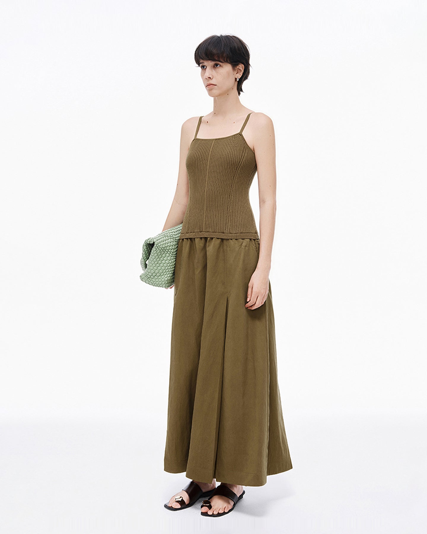 Lyocell Blended Suspender Skirt