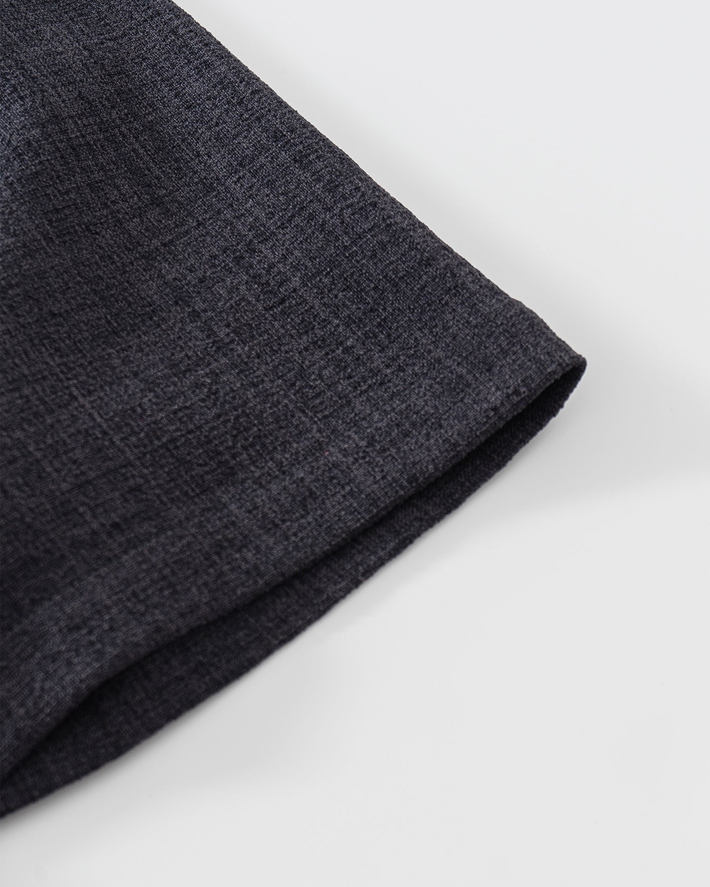 Faux Linen Dark Grey Floating Neck Dress