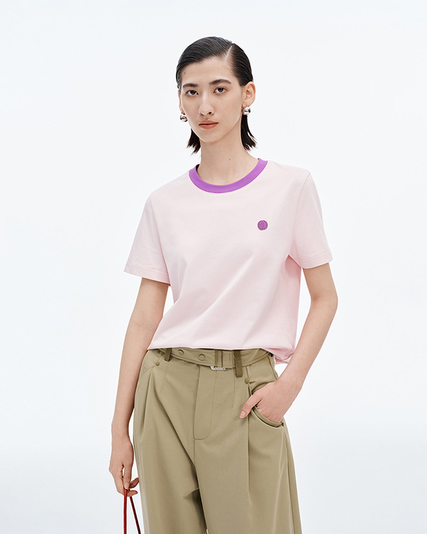 Smiley Wardrobe Contrast Short Sleeve
